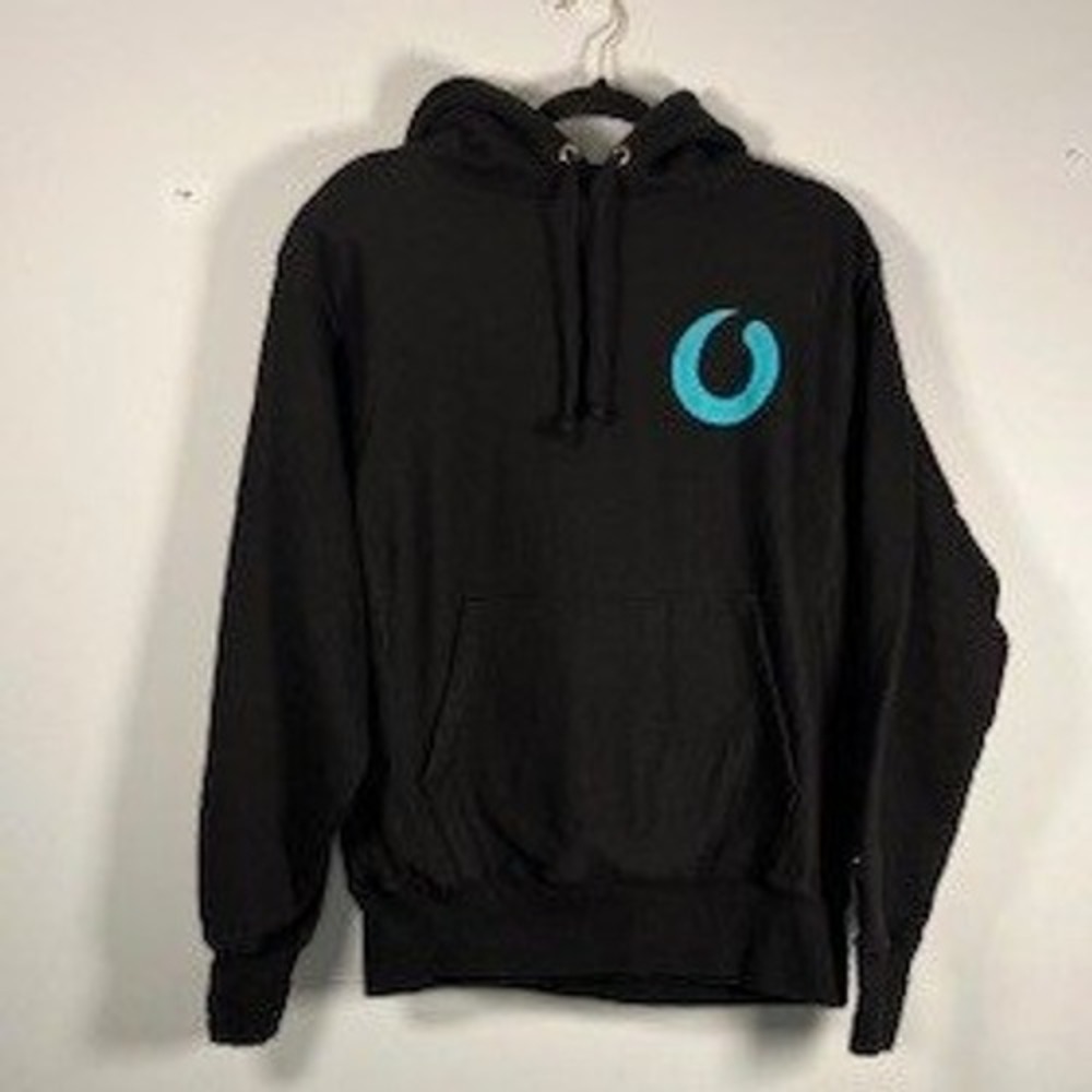 Champion Black Blue White Athleisure Hoodie Love Graphic Unisex Size Medium‎